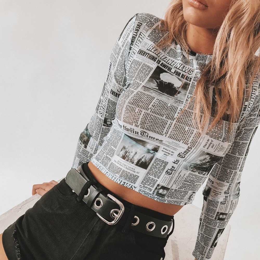 Princess Polly Cropped Mesh Top